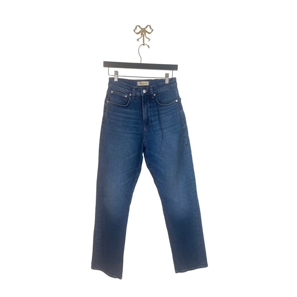 Madewell 90s Straight Jeans Dark Wash High Rise Denim Size 26